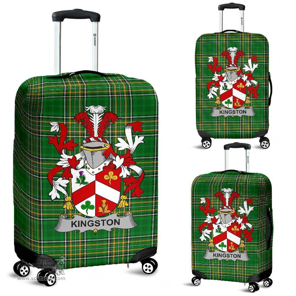 Irish Kingston Coat of Arms Family Crest Ireland Luggage Cover Irish National Tartan Irish County Luggage Cover