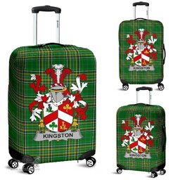 Irish Kingston Coat of Arms Family Crest Ireland Luggage Cover Irish National Tartan Irish County Luggage Cover