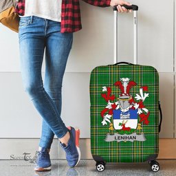 Irish Lenihan or O'Lenaghan Coat of Arms Family Crest Ireland Luggage Cover Irish National Tartan Irish County Luggage Cover