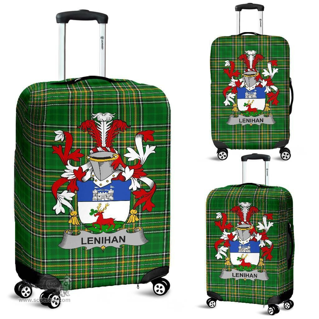 Irish Lenihan or O'Lenaghan Coat of Arms Family Crest Ireland Luggage Cover Irish National Tartan Irish County Luggage Cover