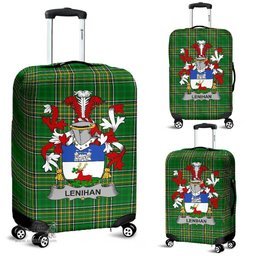 Irish Lenihan or O'Lenaghan Coat of Arms Family Crest Ireland Luggage Cover Irish National Tartan Irish County Luggage Cover