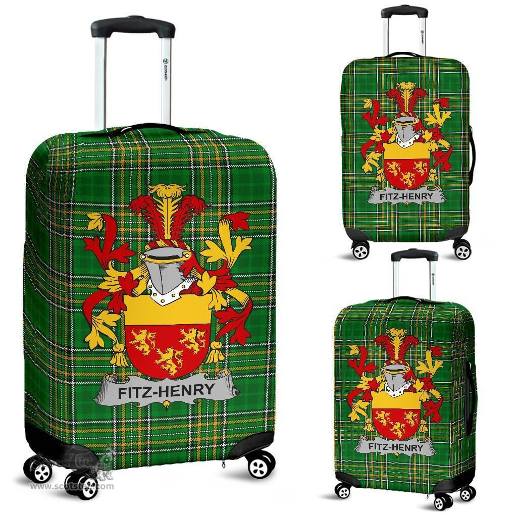 Irish Fitz-Henry Coat of Arms Family Crest Ireland Luggage Cover Irish National Tartan Irish County Luggage Cover