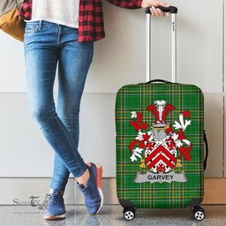 Irish Garvey or O'Garvey Coat of Arms Family Crest Ireland Luggage Cover Irish National Tartan Irish County Luggage Cover