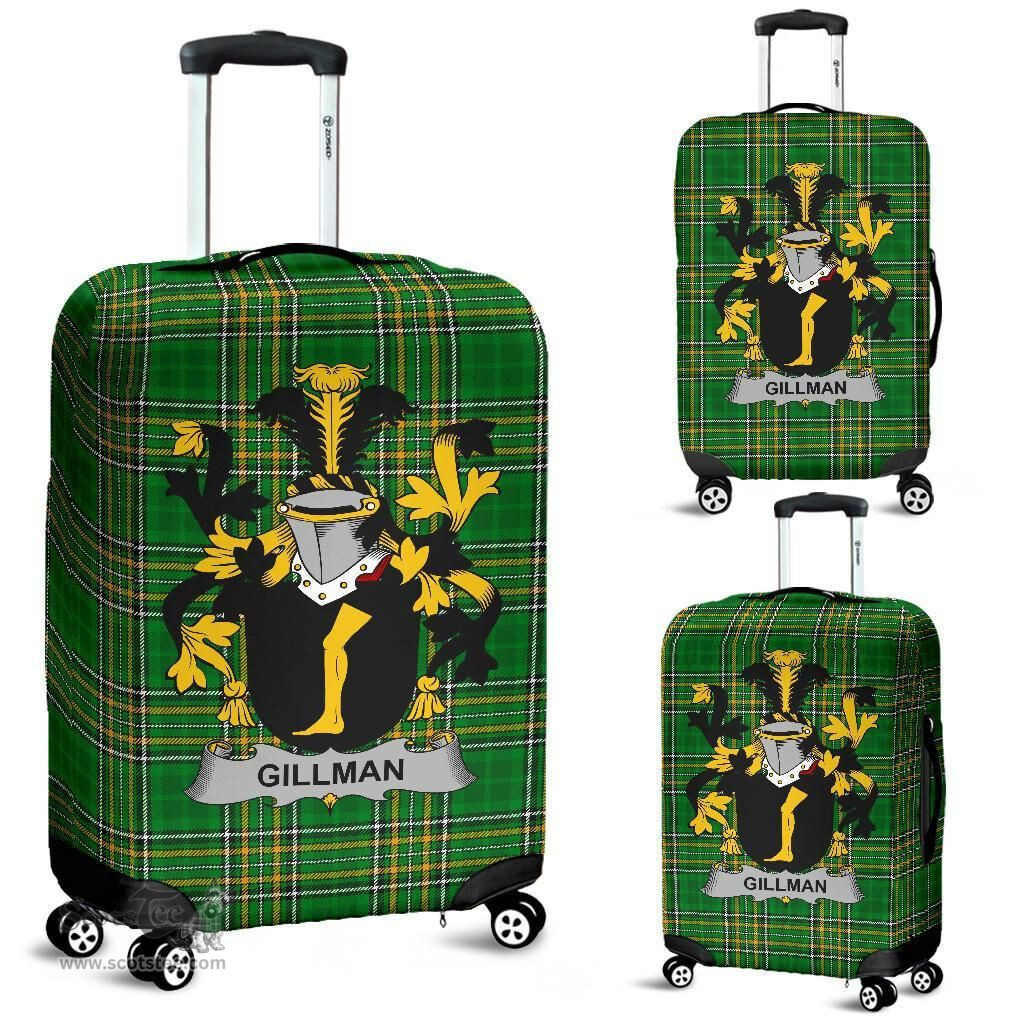 Irish Gillman Coat of Arms Family Crest Ireland Luggage Cover Irish National Tartan Irish County Luggage Cover