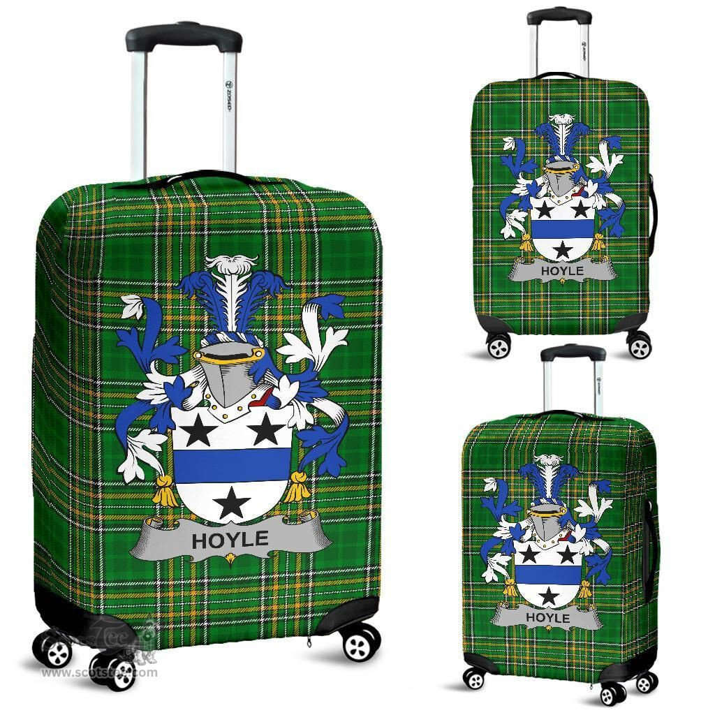 Irish Hoyle or McIlhoyle Coat of Arms Family Crest Ireland Luggage Cover Irish National Tartan Irish County Luggage Cover