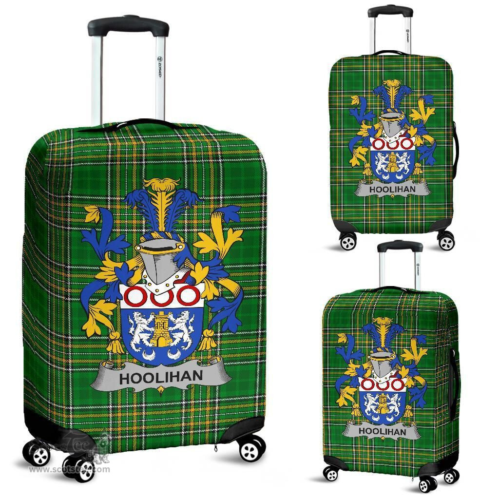 Irish Hoolihan or O'Holohan Coat of Arms Family Crest Ireland Luggage Cover Irish National Tartan Irish County Luggage Cover