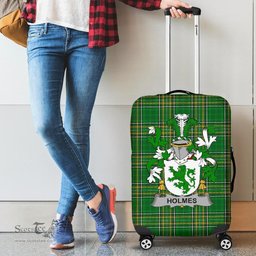 Irish Holmes Coat of Arms Family Crest Ireland Luggage Cover Irish National Tartan Irish County Luggage Cover