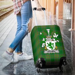 Irish Holmes Coat of Arms Family Crest Ireland Luggage Cover Irish National Tartan Irish County Luggage Cover