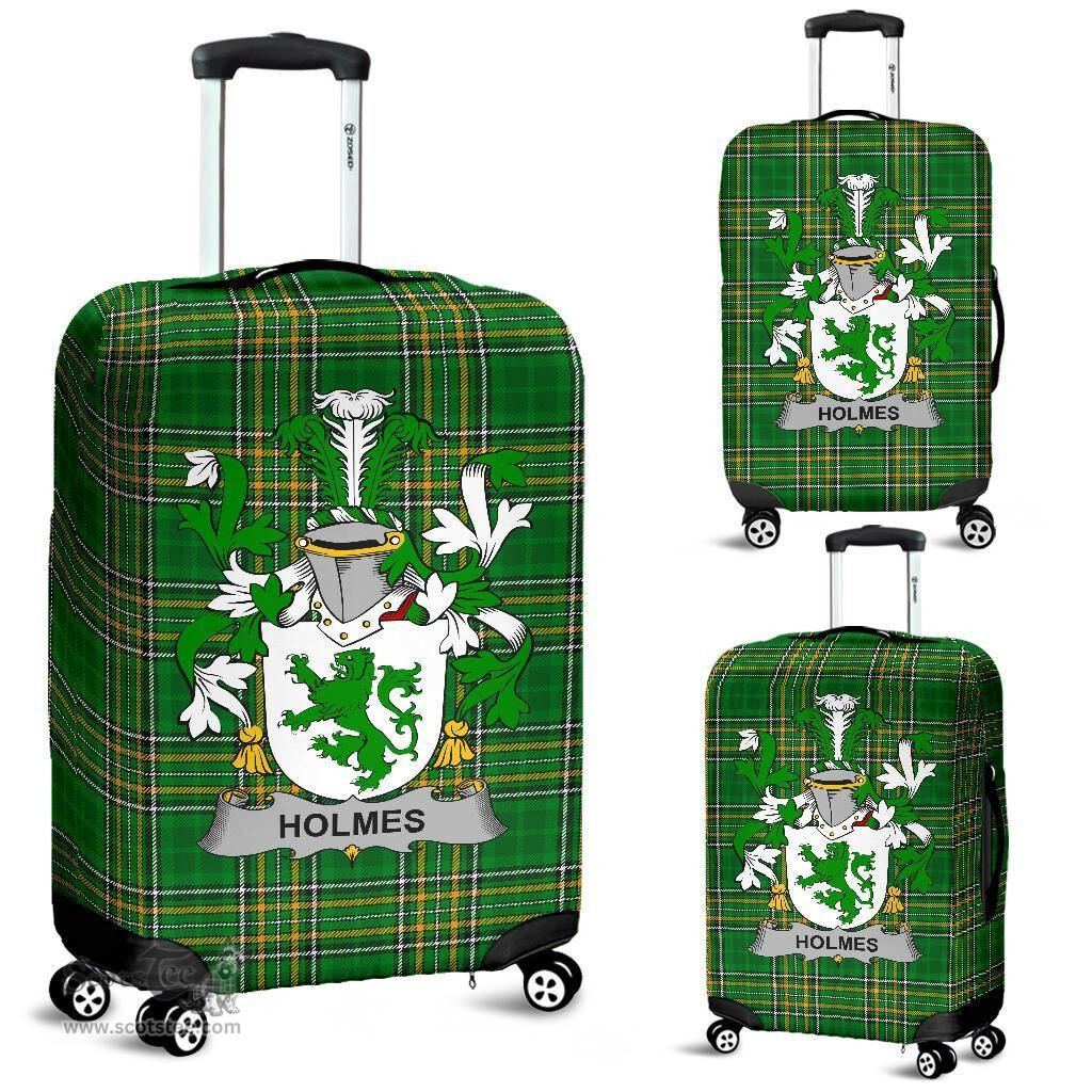 Irish Holmes Coat of Arms Family Crest Ireland Luggage Cover Irish National Tartan Irish County Luggage Cover