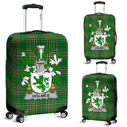 Irish Holmes Coat of Arms Family Crest Ireland Luggage Cover Irish National Tartan Irish County Luggage Cover