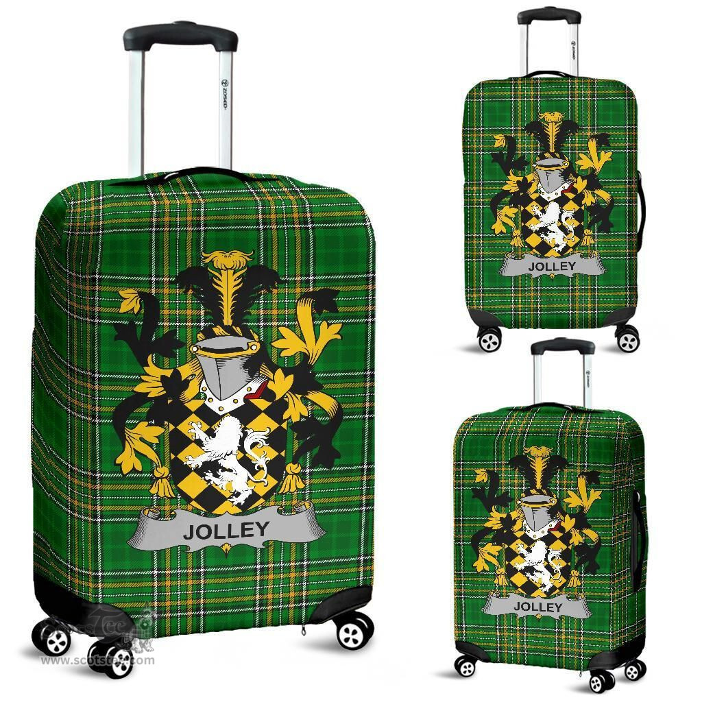 Irish Jolley or Jolly Coat of Arms Family Crest Ireland Luggage Cover Irish National Tartan Irish County Luggage Cover