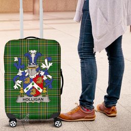 Irish Holligan or O'Halligan Coat of Arms Family Crest Ireland Luggage Cover Irish National Tartan Irish County Luggage Cover