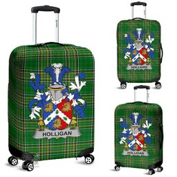 Irish Holligan or O'Halligan Coat of Arms Family Crest Ireland Luggage Cover Irish National Tartan Irish County Luggage Cover