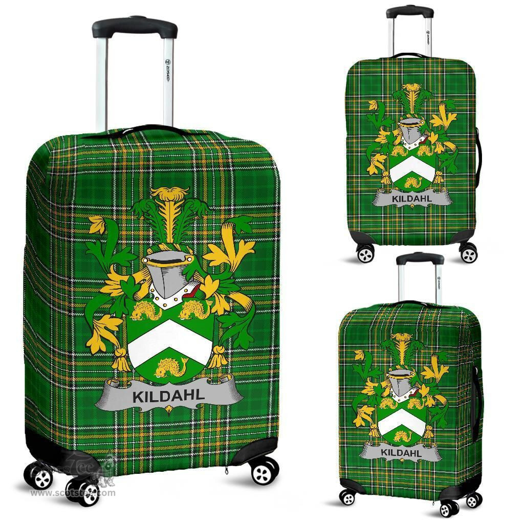 Irish Kildahl Coat of Arms Family Crest Ireland Luggage Cover Irish National Tartan Irish County Luggage Cover