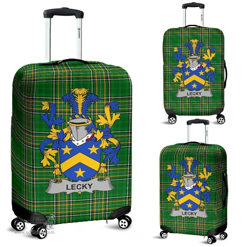 Irish Lecky or Lackey Coat of Arms Family Crest Ireland Luggage Cover Irish National Tartan Irish County Luggage Cover