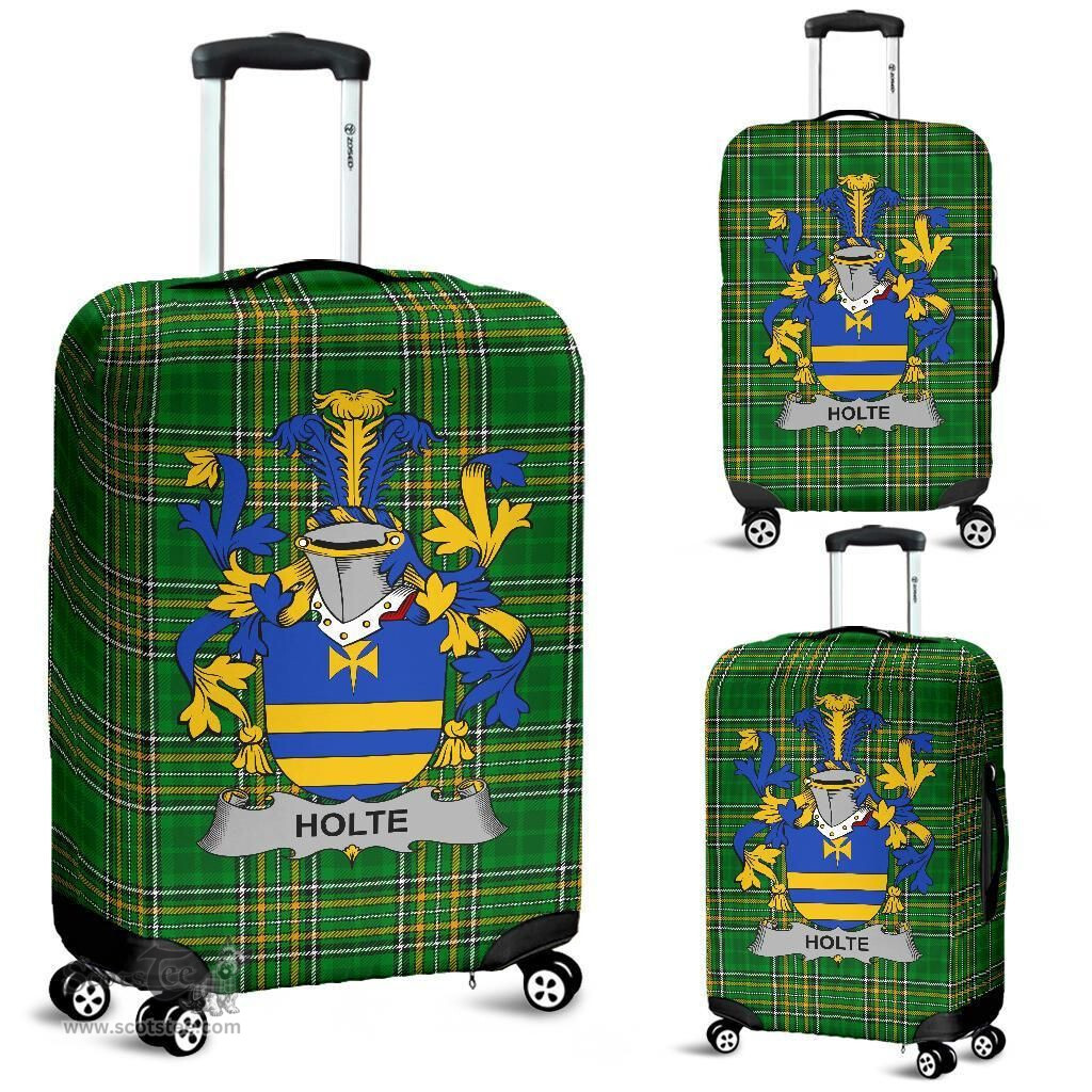 Irish Holte or Holt Coat of Arms Family Crest Ireland Luggage Cover Irish National Tartan Irish County Luggage Cover