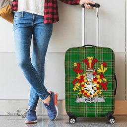 Irish Hoey or O'Hoey Coat of Arms Family Crest Ireland Luggage Cover Irish National Tartan Irish County Luggage Cover