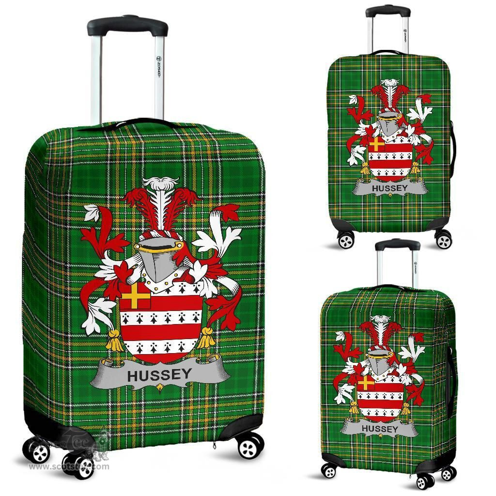 Irish Hussey or O'Hosey Coat of Arms Family Crest Ireland Luggage Cover Irish National Tartan Irish County Luggage Cover