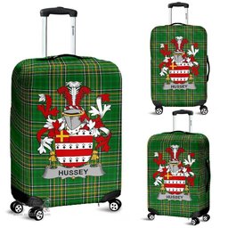 Irish Hussey or O'Hosey Coat of Arms Family Crest Ireland Luggage Cover Irish National Tartan Irish County Luggage Cover
