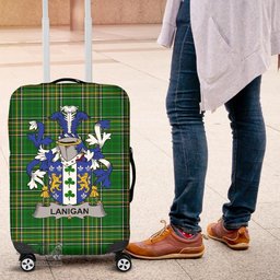 Irish Lanigan or O'Lenigan Coat of Arms Family Crest Ireland Luggage Cover Irish National Tartan Irish County Luggage Cover