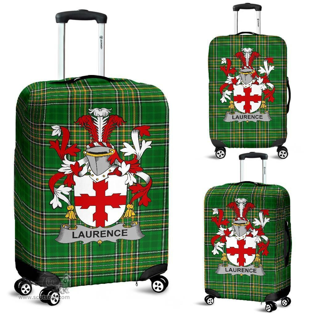 Irish Laurence Coat of Arms Family Crest Ireland Luggage Cover Irish National Tartan Irish County Luggage Cover