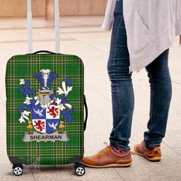 Irish Shearman Coat of Arms Family Crest Ireland Luggage Cover Irish National Tartan Irish County Luggage Cover