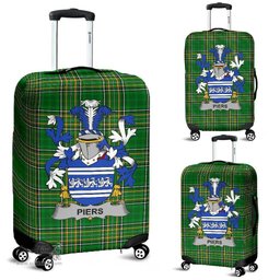 Irish Piers Coat of Arms Family Crest Ireland Luggage Cover Irish National Tartan Irish County Luggage Cover