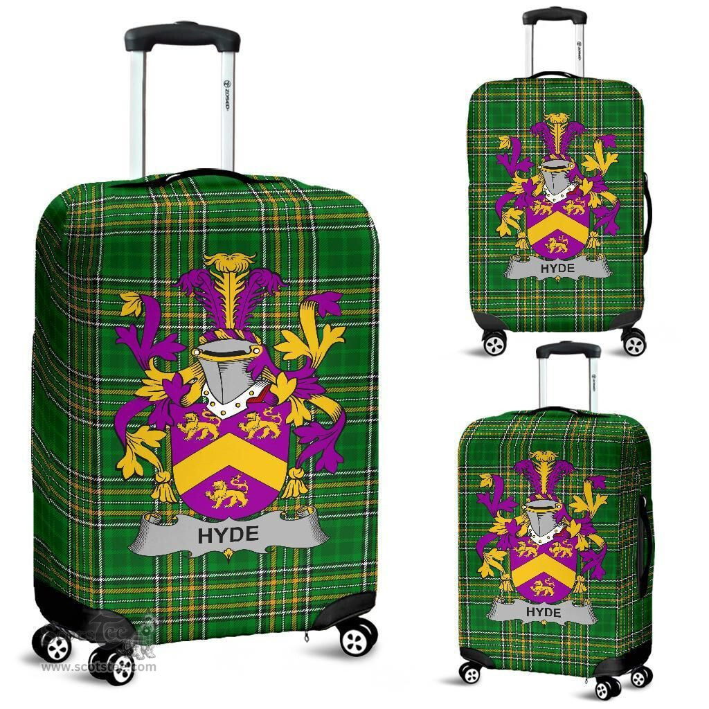 Irish Hyde Coat of Arms Family Crest Ireland Luggage Cover Irish National Tartan Irish County Luggage Cover