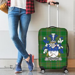 Irish Sheppard Coat of Arms Family Crest Ireland Luggage Cover Irish National Tartan Irish County Luggage Cover