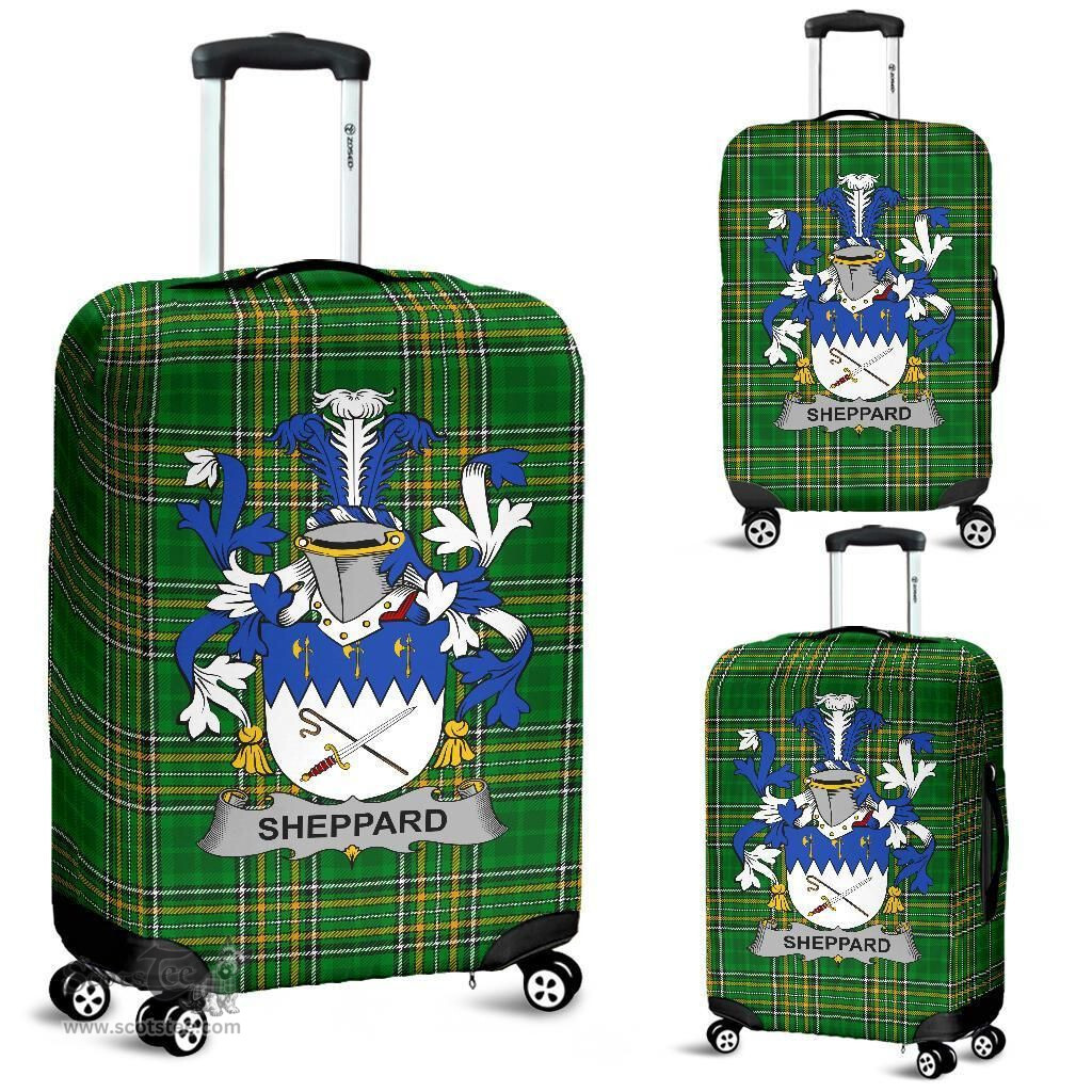 Irish Sheppard Coat of Arms Family Crest Ireland Luggage Cover Irish National Tartan Irish County Luggage Cover
