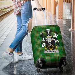 Irish Rawlins Coat of Arms Family Crest Ireland Luggage Cover Irish National Tartan Irish County Luggage Cover