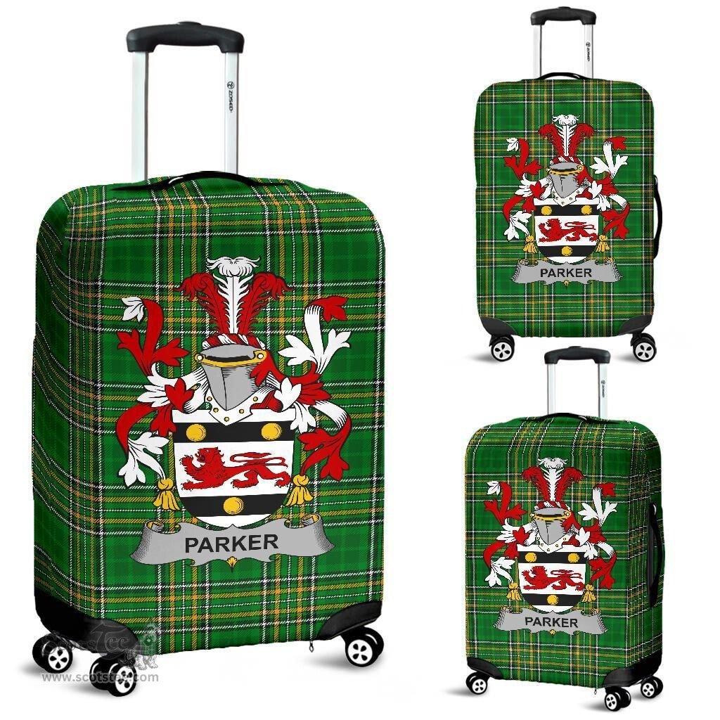 Irish Parker Coat of Arms Family Crest Ireland Luggage Cover Irish National Tartan Irish County Luggage Cover