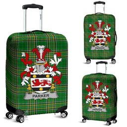 Irish Parker Coat of Arms Family Crest Ireland Luggage Cover Irish National Tartan Irish County Luggage Cover