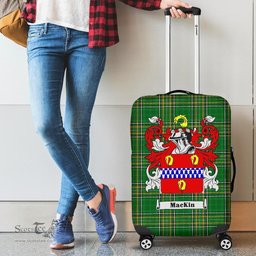 Irish Mackin Coat of Arms Family Crest Ireland Luggage Cover Irish National Tartan Irish County Luggage Cover