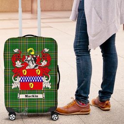 Irish Mackin Coat of Arms Family Crest Ireland Luggage Cover Irish National Tartan Irish County Luggage Cover