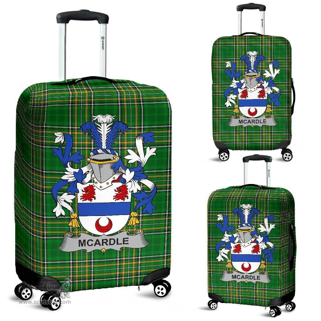 Irish McArdle Coat of Arms Family Crest Ireland Luggage Cover Irish National Tartan Irish County Luggage Cover