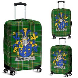 Irish Somerville Coat of Arms Family Crest Ireland Luggage Cover Irish National Tartan Irish County Luggage Cover