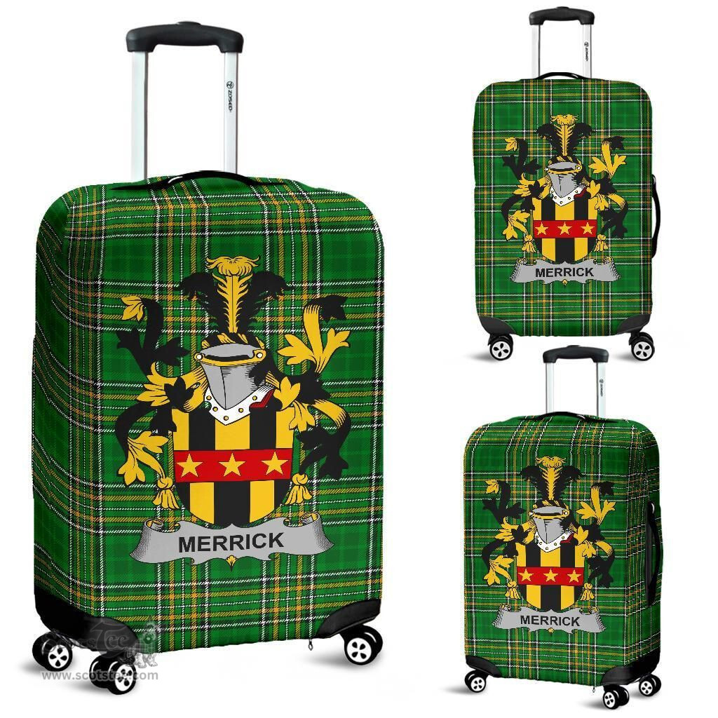 Irish Merrick or Meyrick Coat of Arms Family Crest Ireland Luggage Cover Irish National Tartan Irish County Luggage Cover