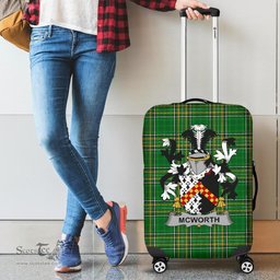 Irish McWorth or MacWorth Coat of Arms Family Crest Ireland Luggage Cover Irish National Tartan Irish County Luggage Cover