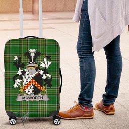 Irish McWorth or MacWorth Coat of Arms Family Crest Ireland Luggage Cover Irish National Tartan Irish County Luggage Cover