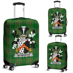 Irish McWorth or MacWorth Coat of Arms Family Crest Ireland Luggage Cover Irish National Tartan Irish County Luggage Cover