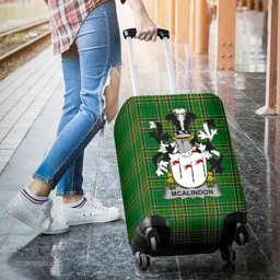 Irish McAlindon or McAlindem Coat of Arms Family Crest Ireland Luggage Cover Irish National Tartan Irish County Luggage Cover