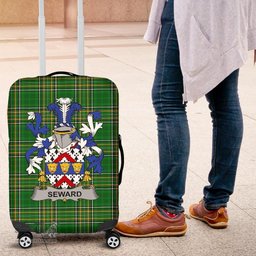 Irish Seward Coat of Arms Family Crest Ireland Luggage Cover Irish National Tartan Irish County Luggage Cover