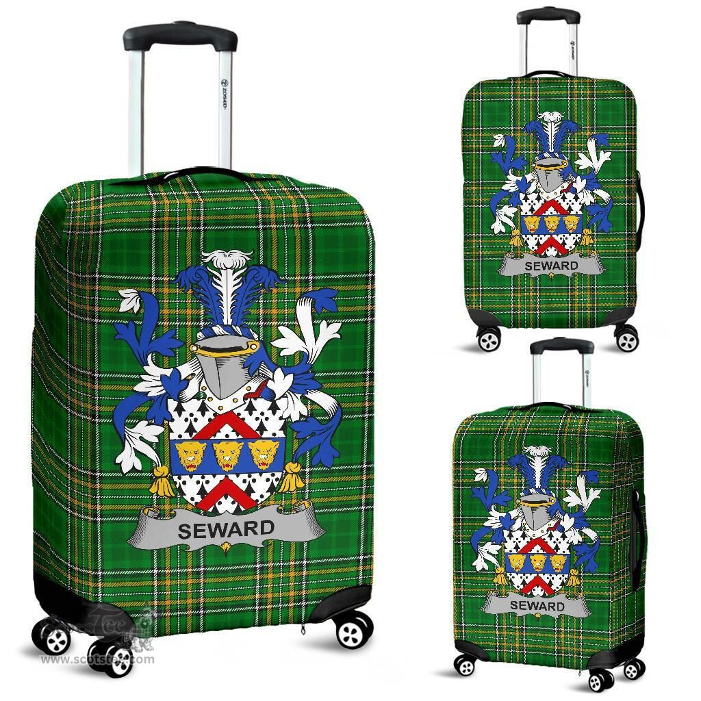 Irish Seward Coat of Arms Family Crest Ireland Luggage Cover Irish National Tartan Irish County Luggage Cover