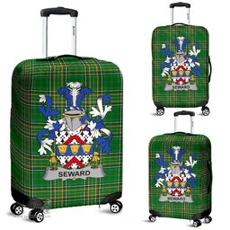 Irish Seward Coat of Arms Family Crest Ireland Luggage Cover Irish National Tartan Irish County Luggage Cover
