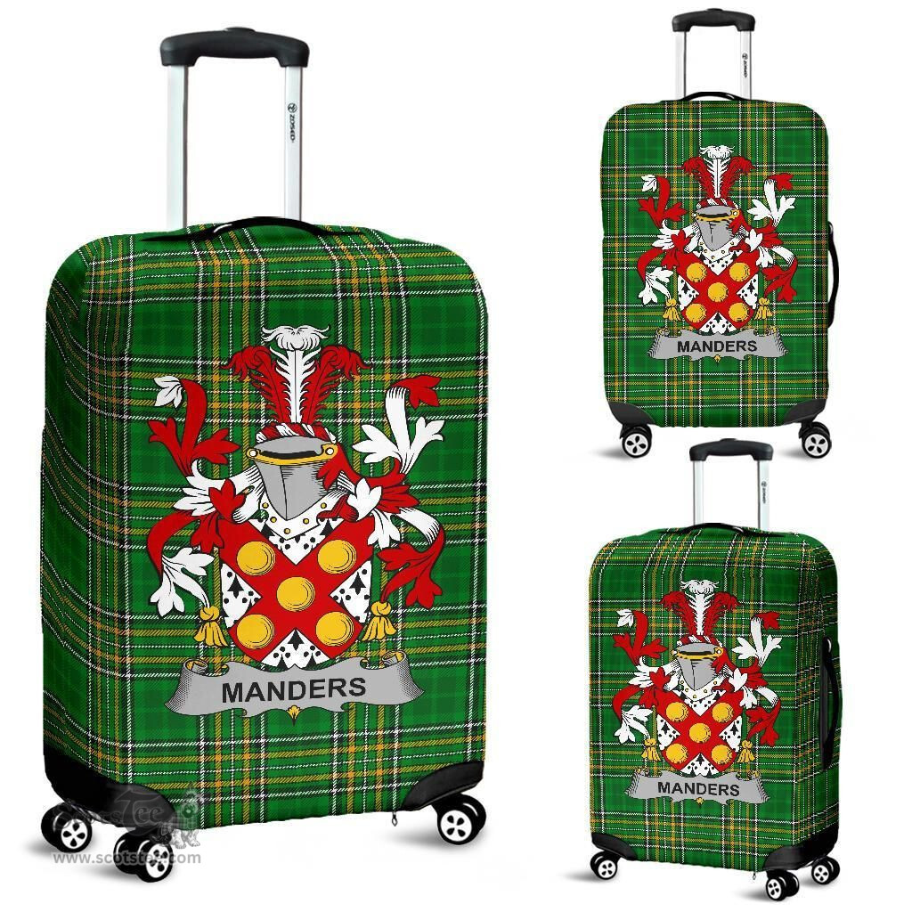 Irish Manders Coat of Arms Family Crest Ireland Luggage Cover Irish National Tartan Irish County Luggage Cover