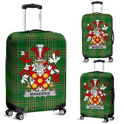 Irish Manders Coat of Arms Family Crest Ireland Luggage Cover Irish National Tartan Irish County Luggage Cover