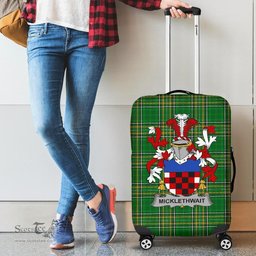 Irish Micklethwait Coat of Arms Family Crest Ireland Luggage Cover Irish National Tartan Irish County Luggage Cover