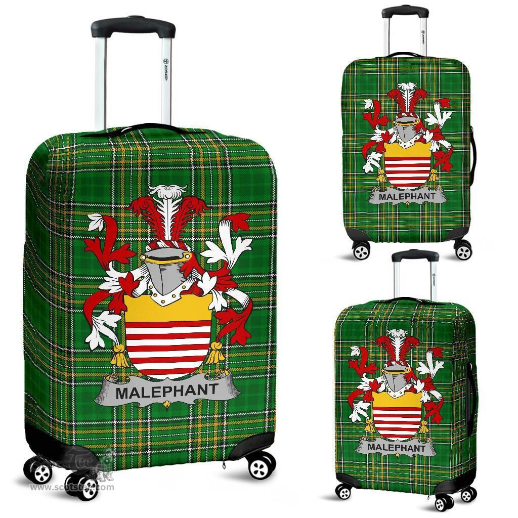 Irish Malaphant Coat of Arms Family Crest Ireland Luggage Cover Irish National Tartan Irish County Luggage Cover