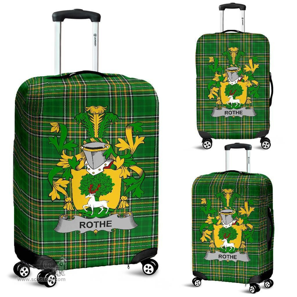 Irish Rothe Coat of Arms Family Crest Ireland Luggage Cover Irish National Tartan Irish County Luggage Cover